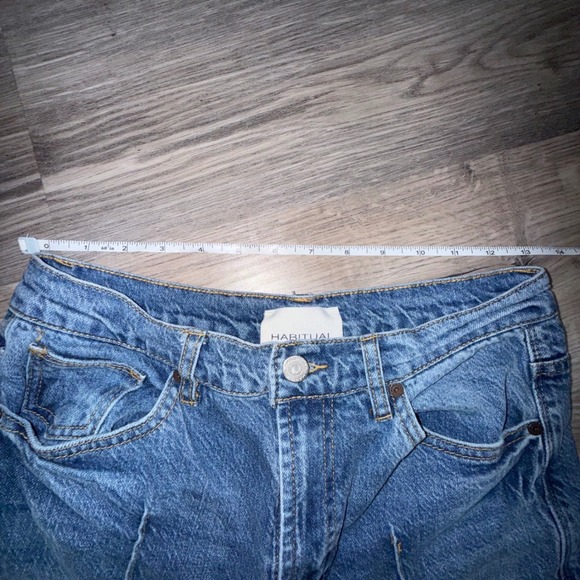 Habitual Blue Wide Leg High Rise Seam Front Denim Jeans Size 2/26 - Picture 6 of 8